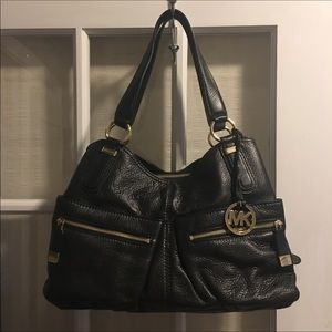 Michael Kors Black Leather Satchel
